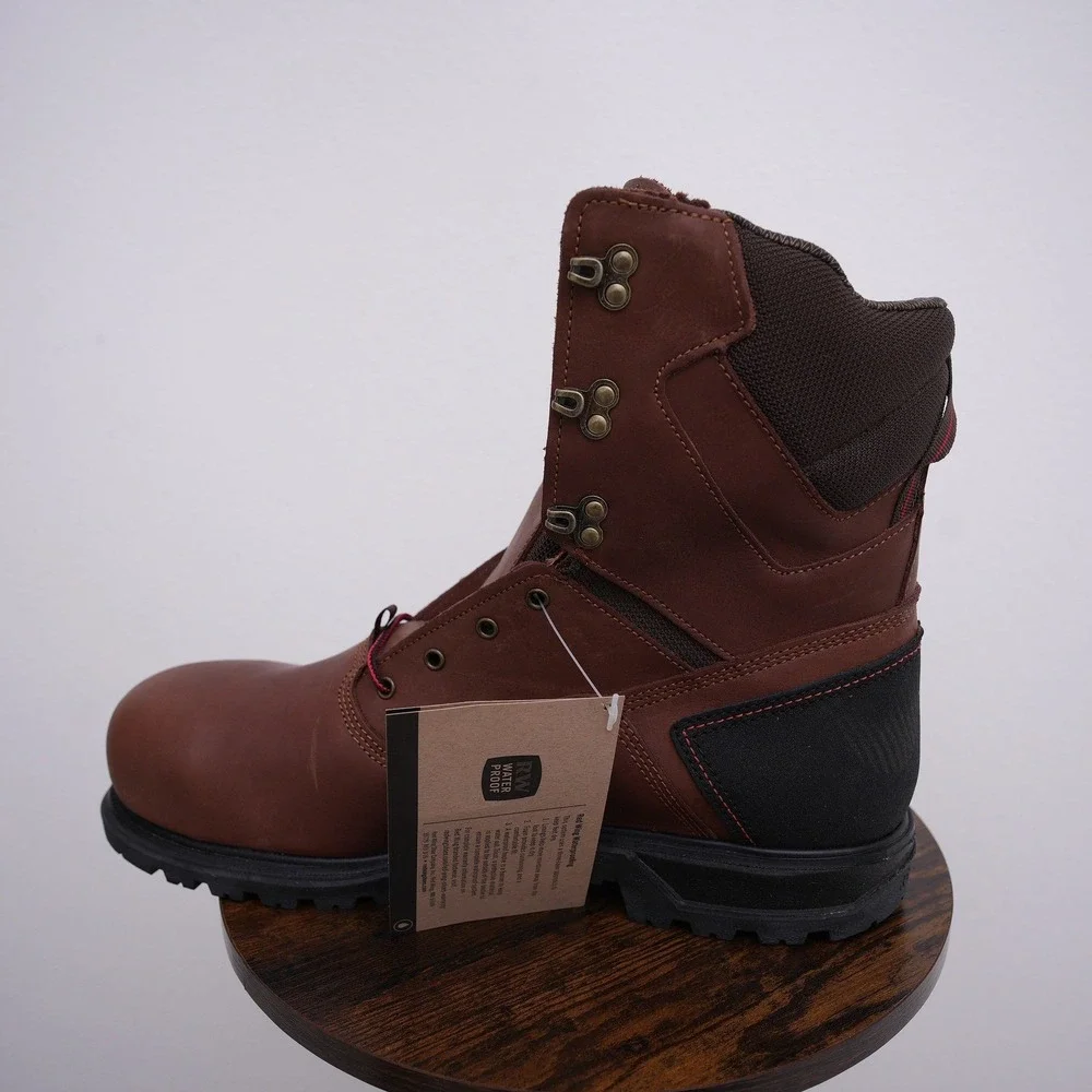 Red Wing 3573 Mens Waterproof Work Boots Non-Metallic Toe Brown Leather 14 EE‎